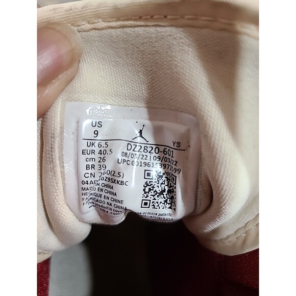 Nike Air Jordan 1 Mid SE Tiki Leaf Red Sail -Women Size 9 Men 7.5 - Picture 11 of 11